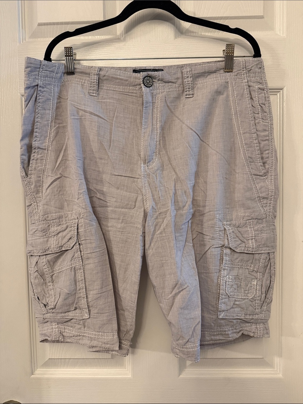 BKE Men's Light Gray Cargo Shorts